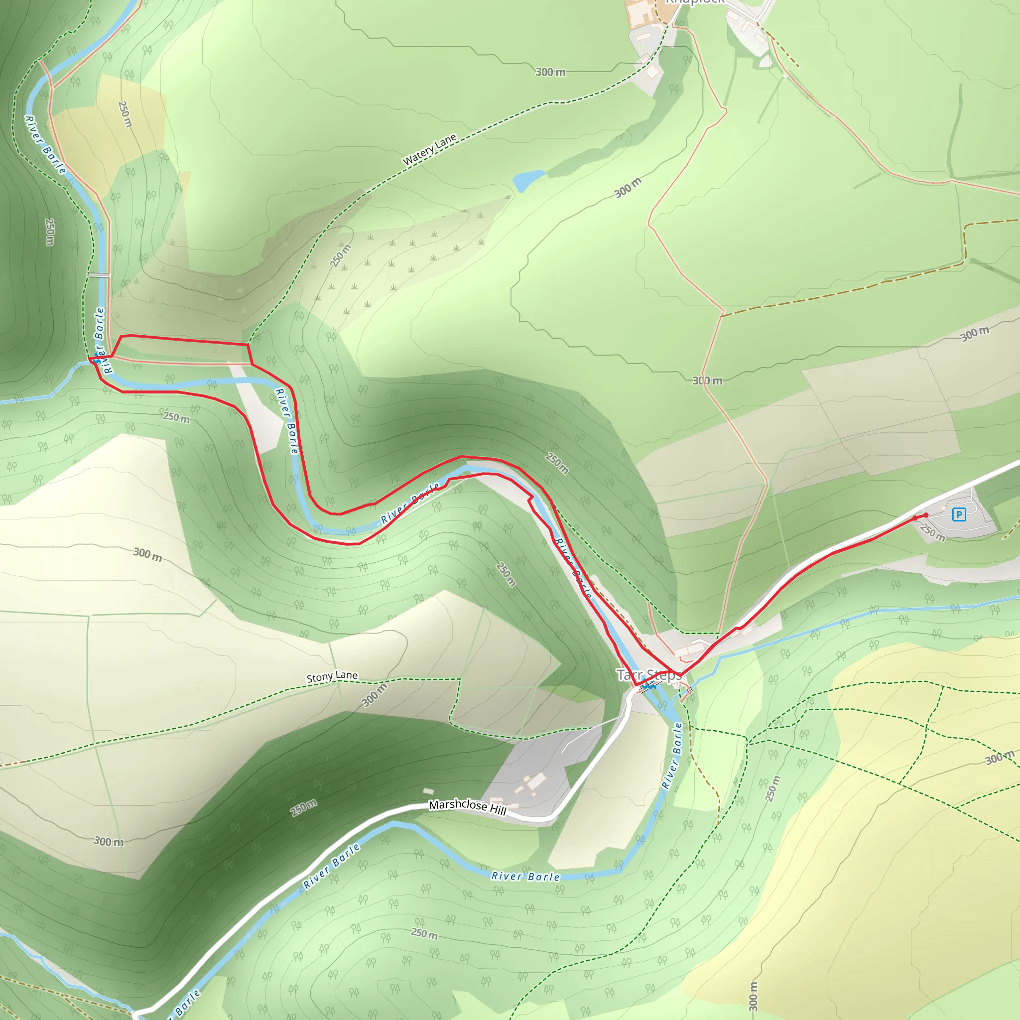 Tarr Steps mobile static map