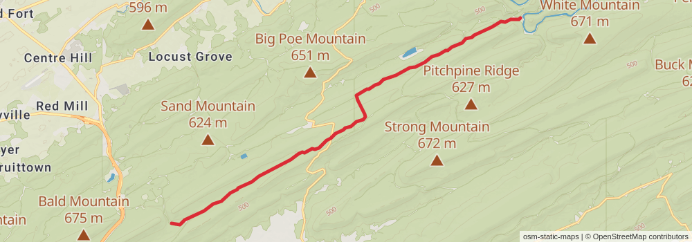 American Perimeter Trail - Northern Appalachian Primary stage 65 Map