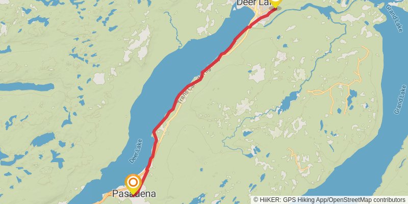 Newfoundland T'railway Trail stage 11 Map