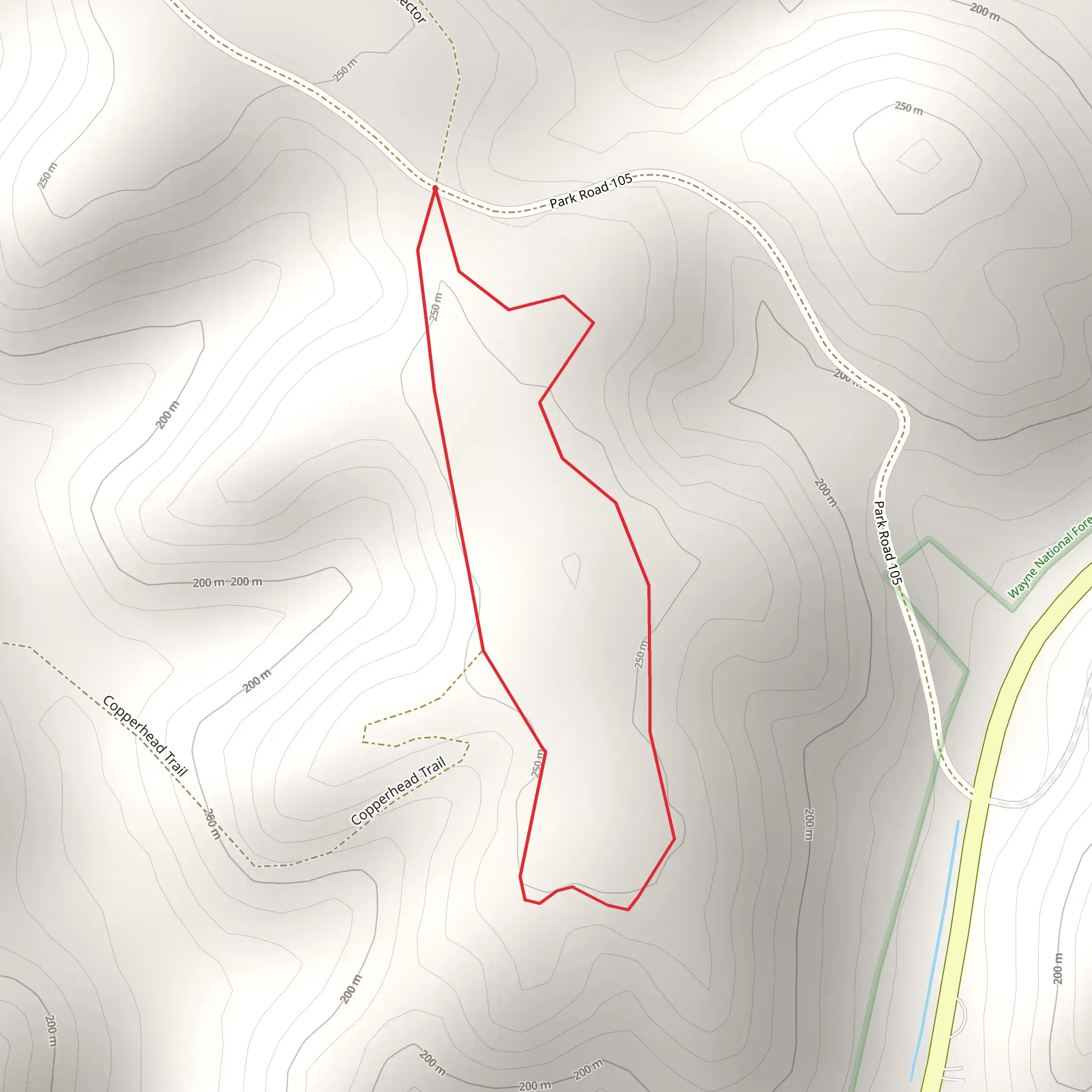 High Knob Loop Trail mobile static map