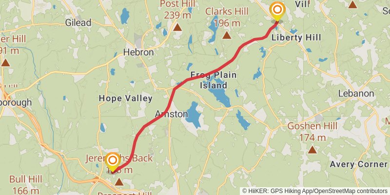 Airline State Park Trail - Connecticut stage 3 Map