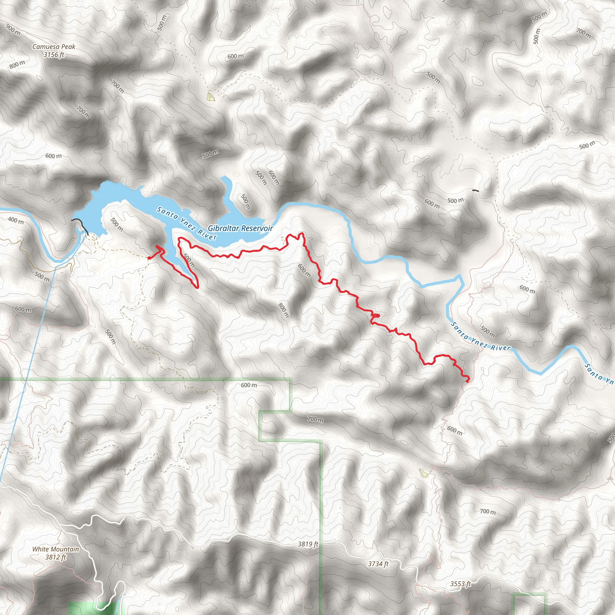 Gibraltar Trail mobile static map