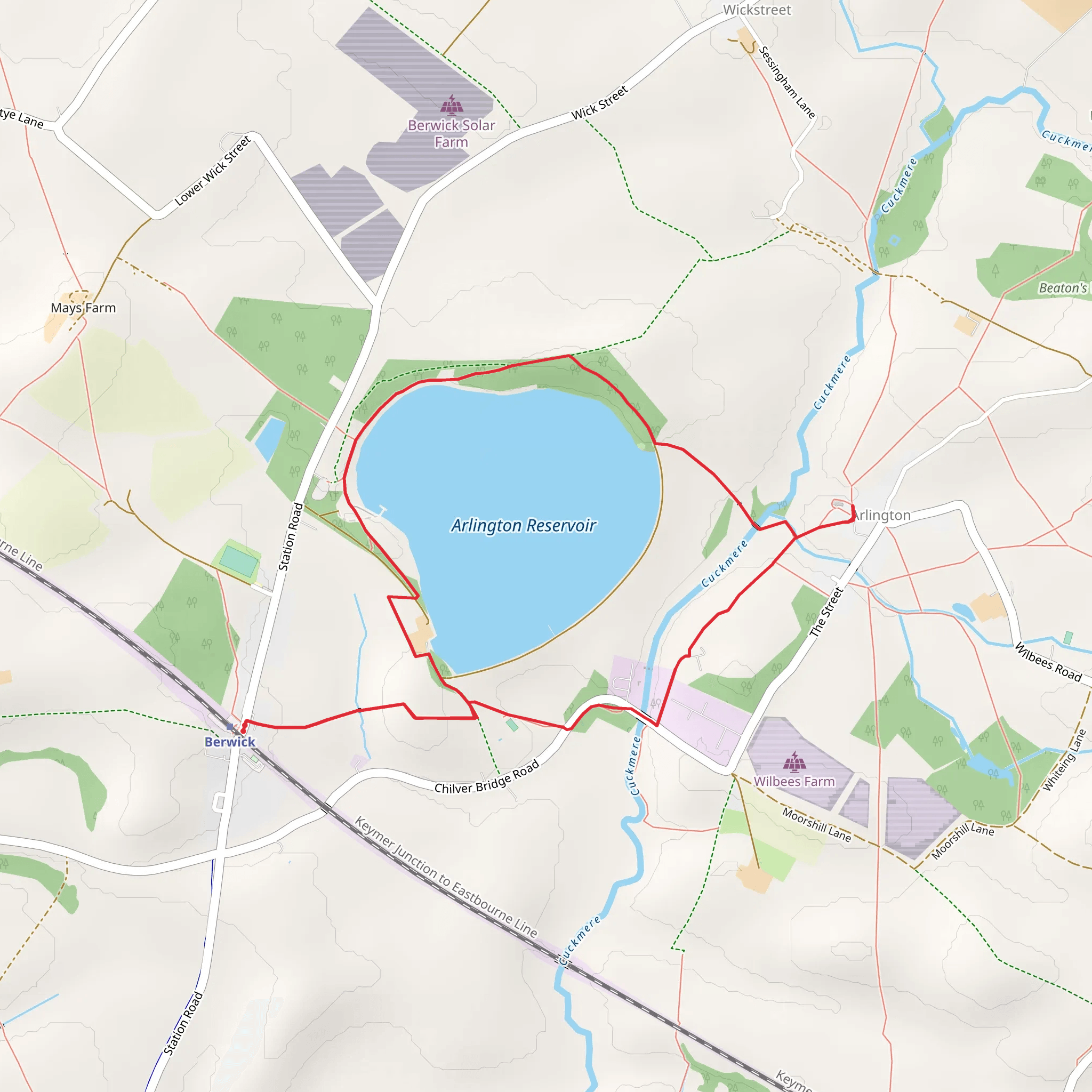 Arlington Reservoir Loop mobile static map