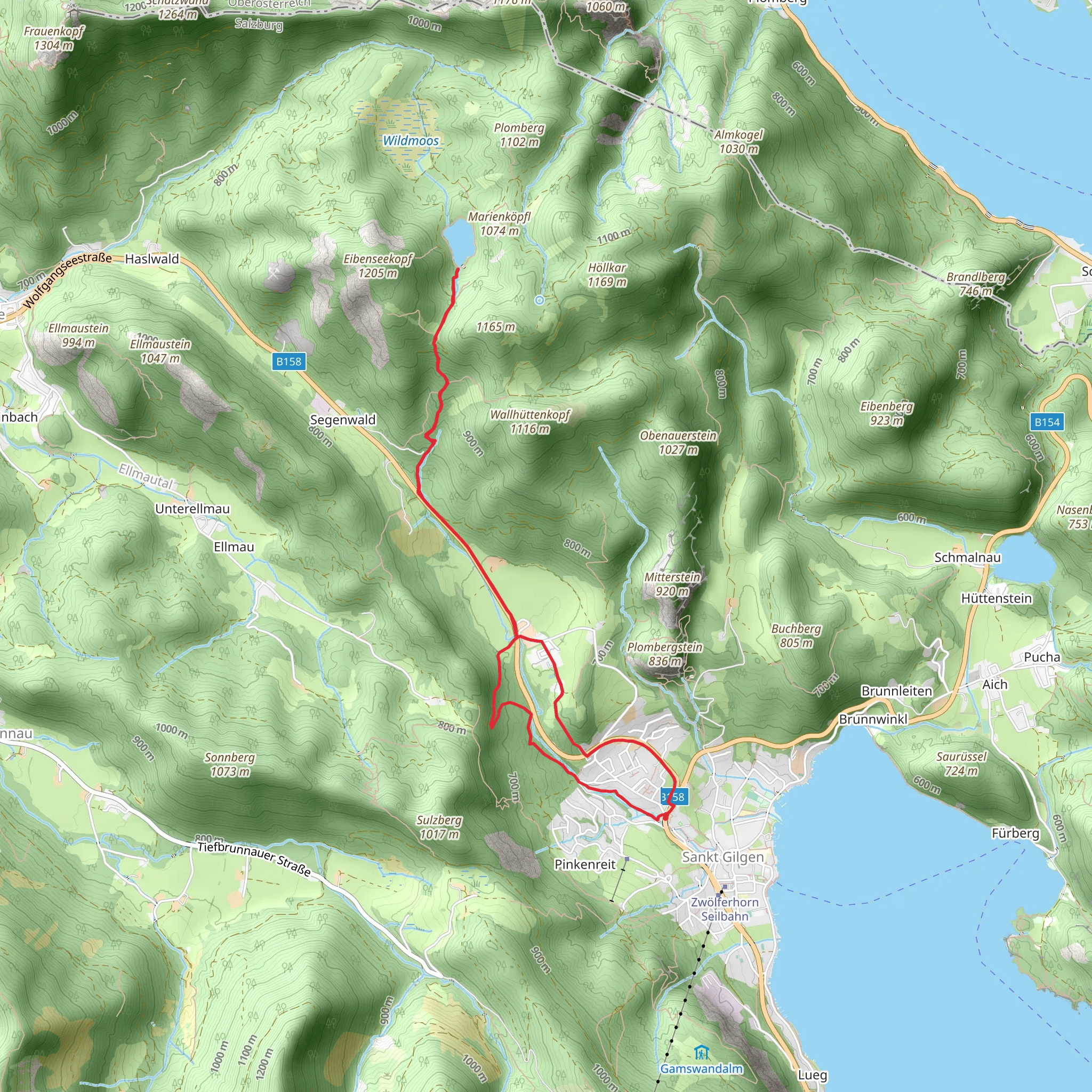 Eibensee Lake Hike mobile static map
