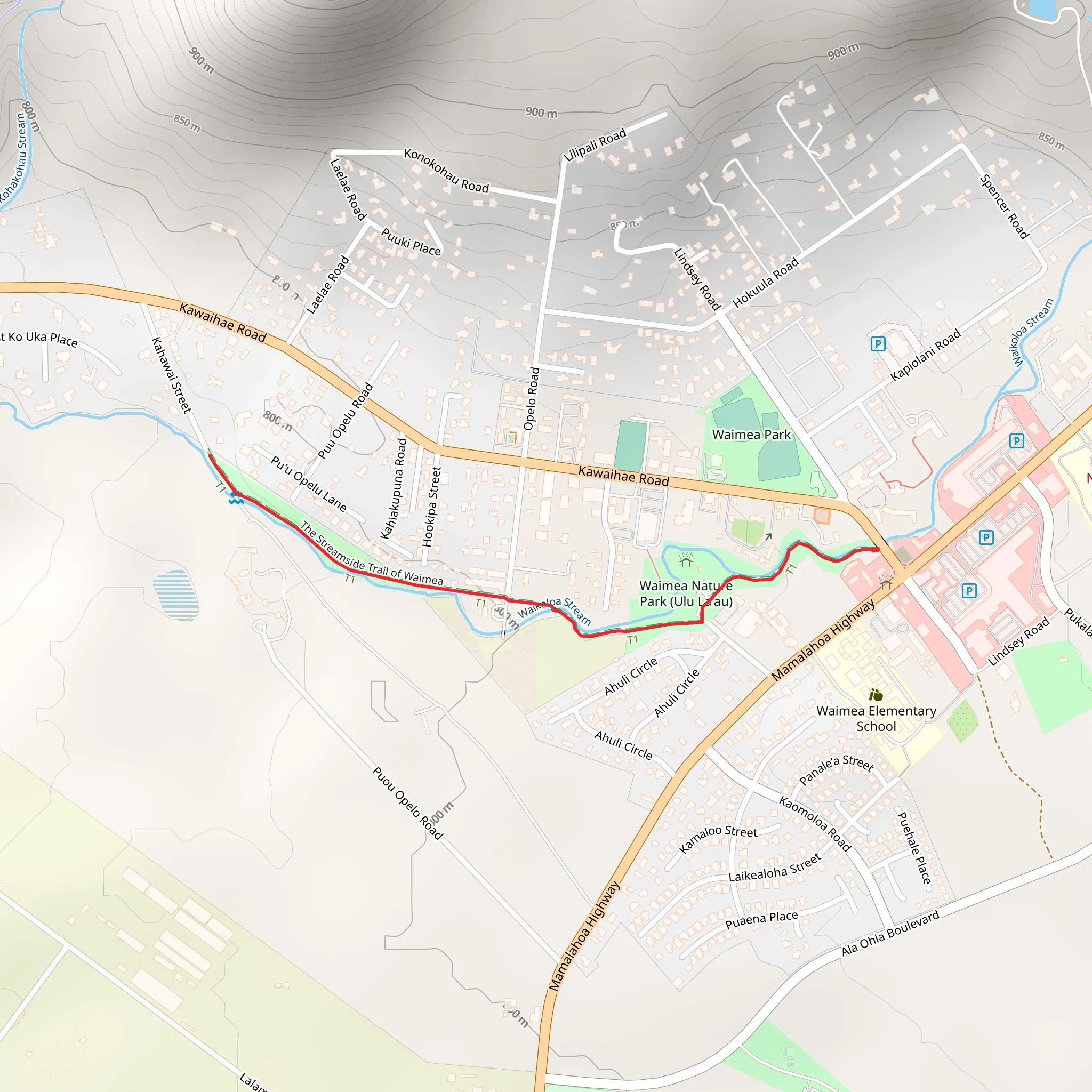 The Streamside Trail of Waimea mobile static map