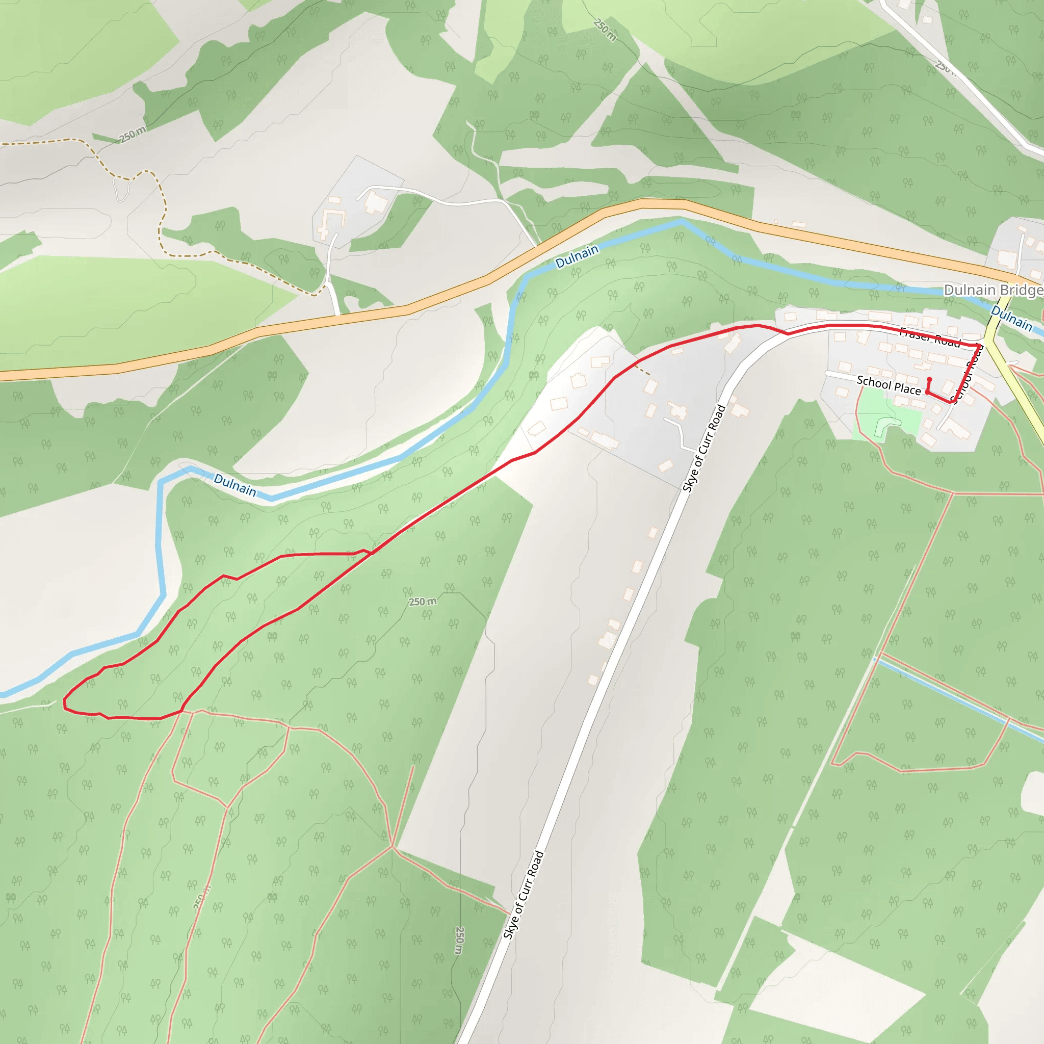 Dulnain Bridge Path - Old Laundry Path mobile static map