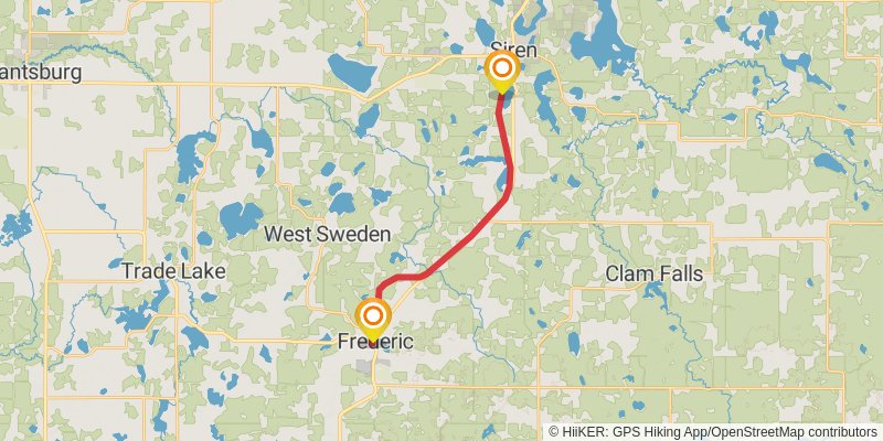Gandy Dancer State Trail stage 2 Map