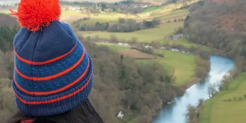 An image depicting the trail Symonds Yat Rock and The Biblins and its surrounding area.