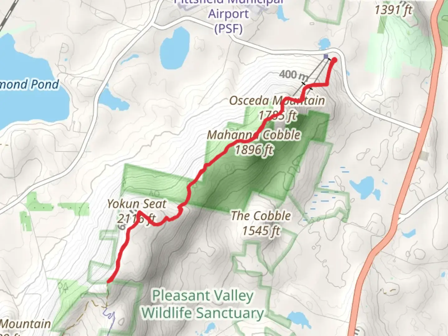 An image depicting the trail Yokun Ridge Trail and its surrounding area.