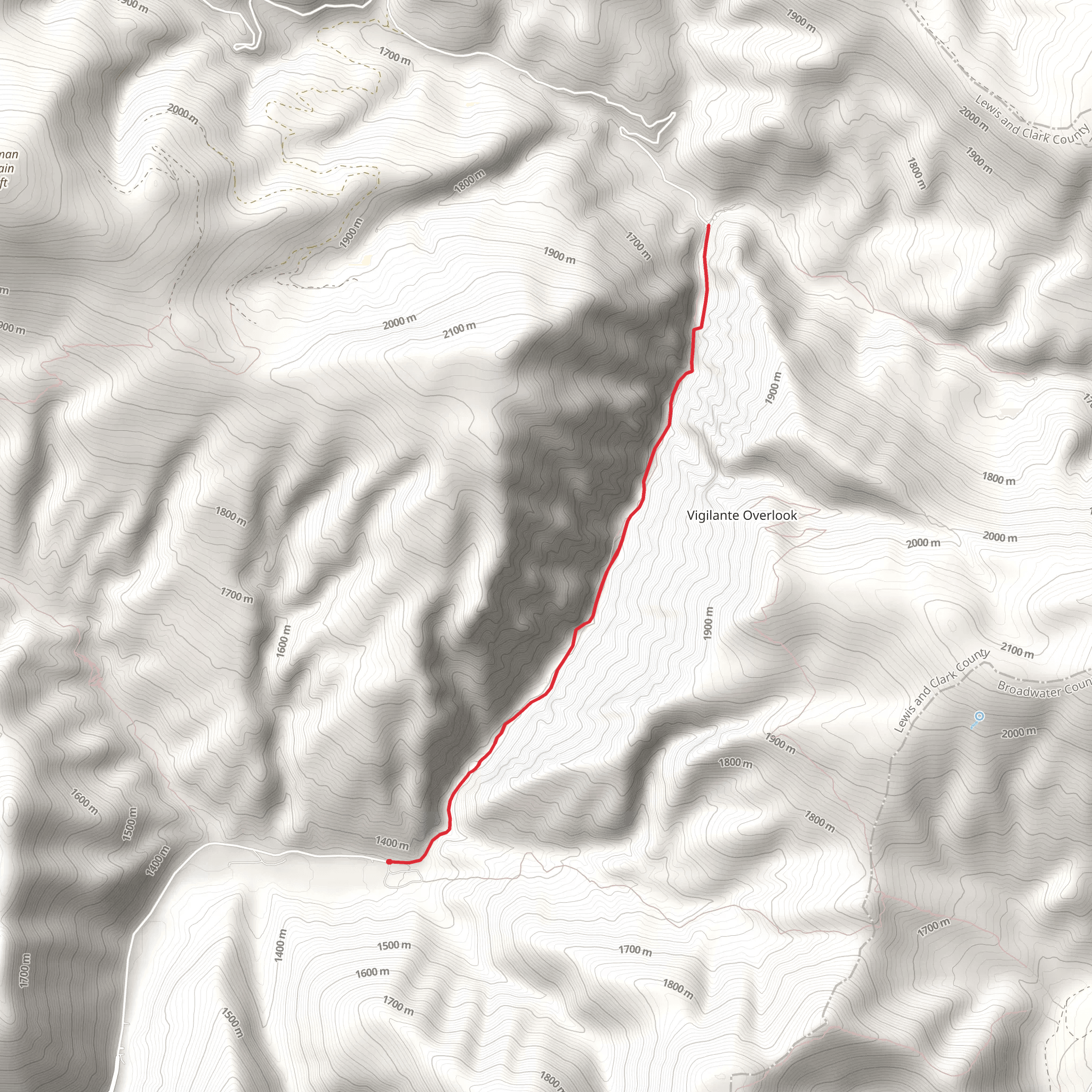 Trout Creek Canyon Trail mobile static map