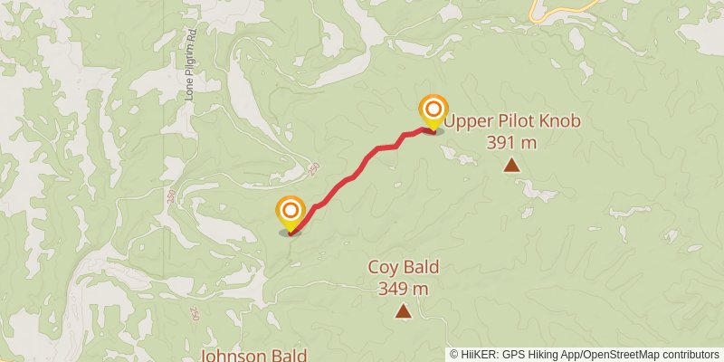 Herucles Glades Wilderness Loop spur 1 Map