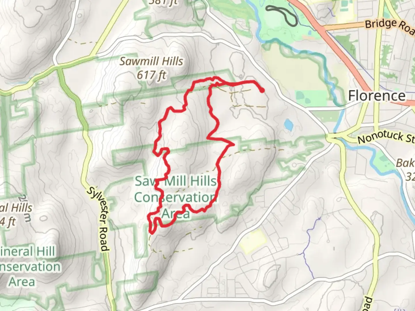 An image depicting the trail Dingleberry Loop and its surrounding area.