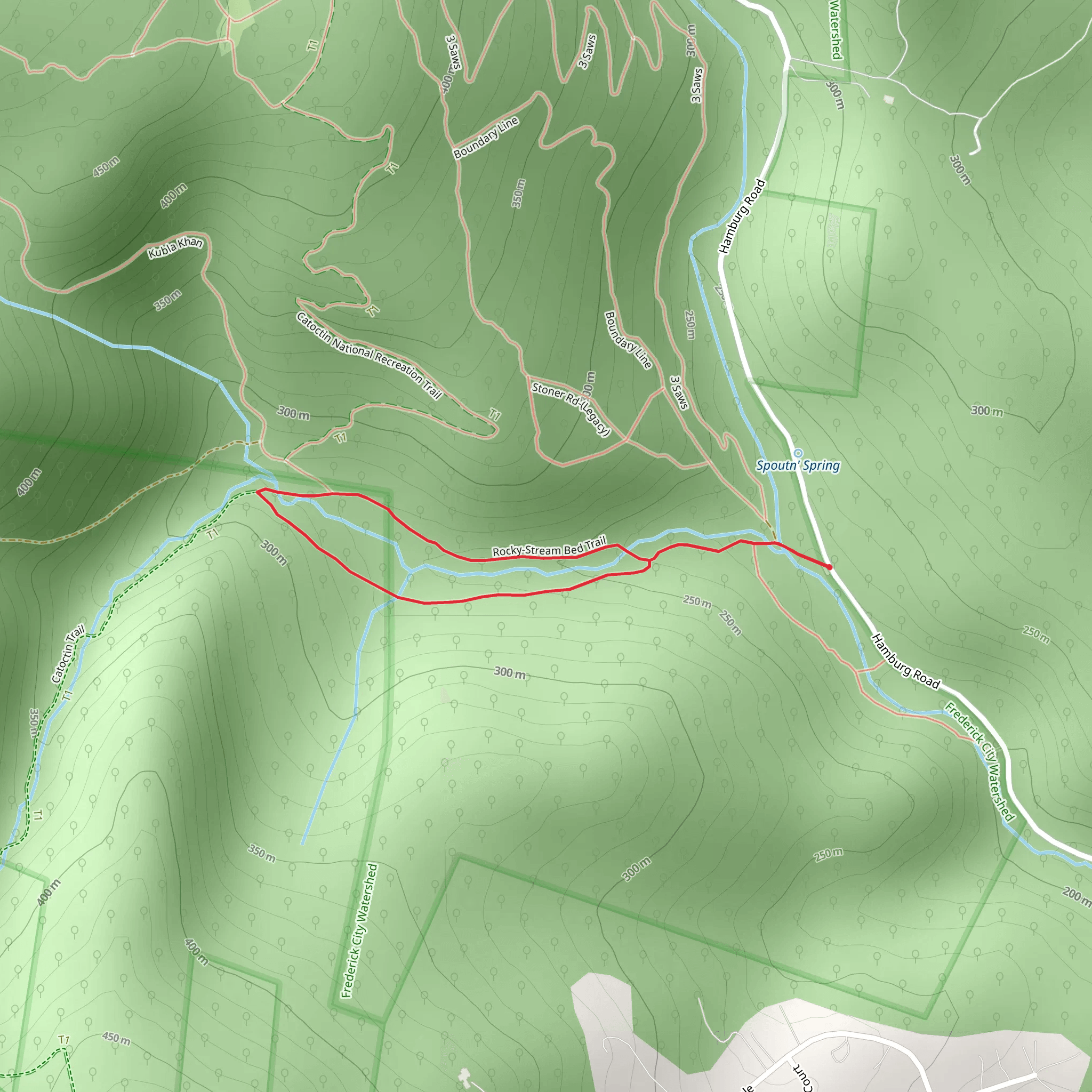 Rocky - Stream Bed Loop Trail mobile static map