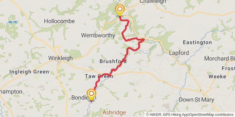 Southern Section - Tarka Trail stage 6 Map