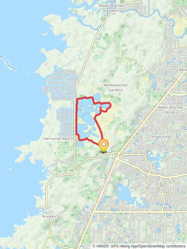 Weekiwachee Preserves Picnic Recreation Area Loop mobile static map