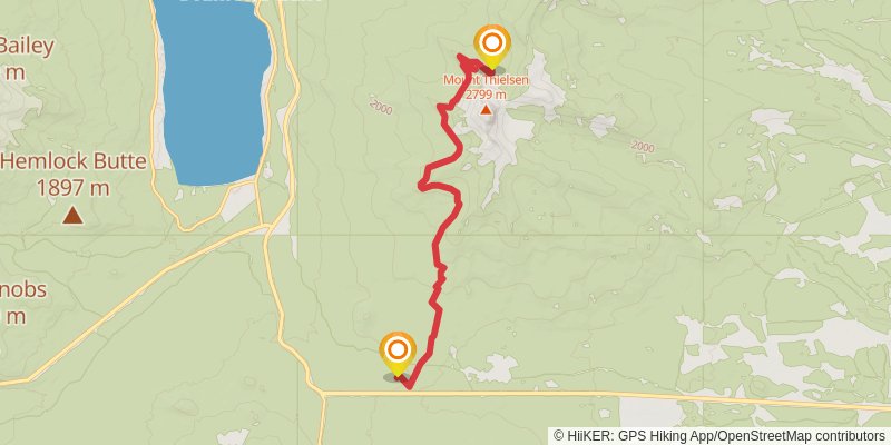 North Umpqua - Mount Thielsen Trails stage 5 Map