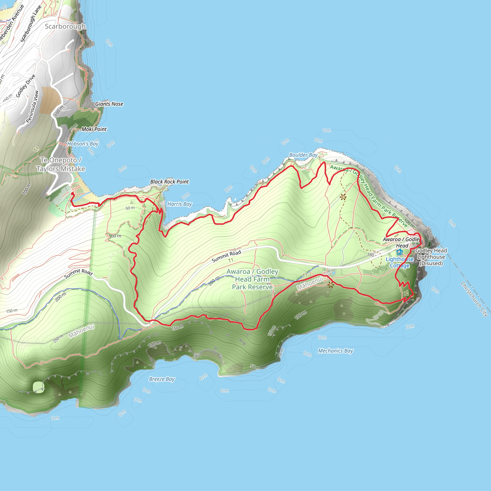 Awaroa - Godley Head Loop Track mobile static map