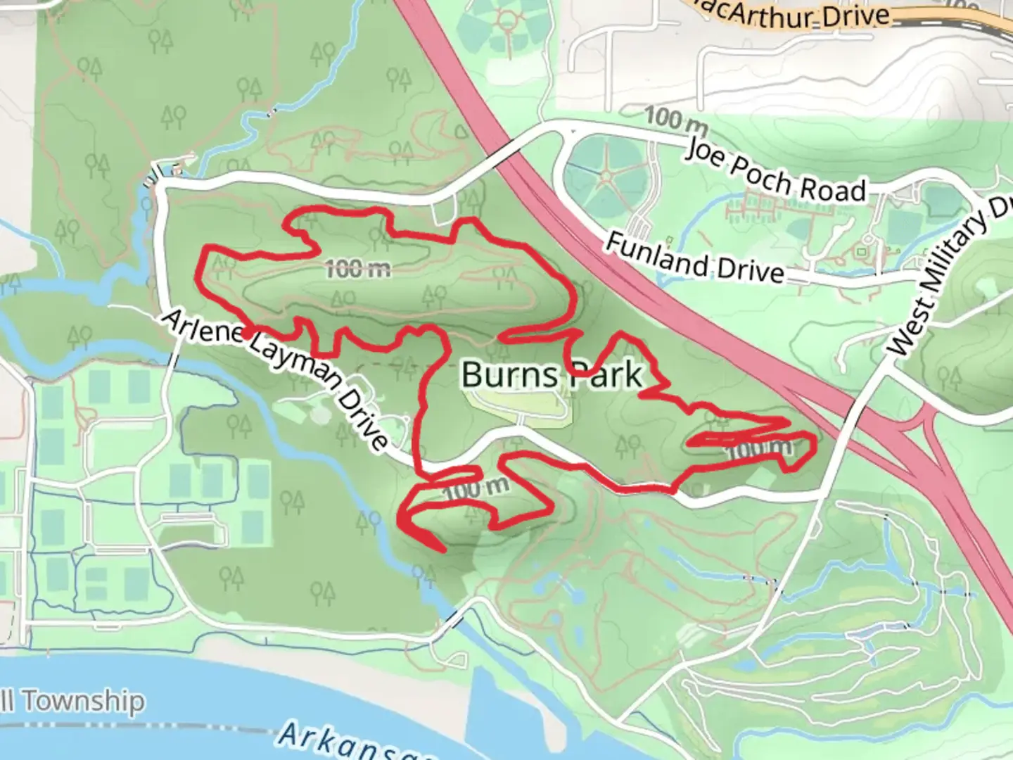 An image depicting the trail Green Loop Trail and its surrounding area.