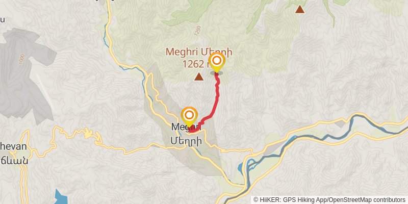 Transcaucasian Trail - Armenia stage 54 Map