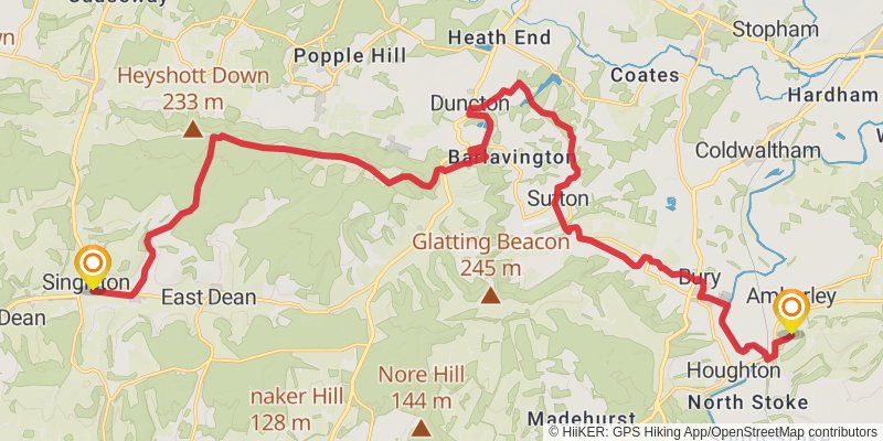 West Sussex Literary Trail stage 3 Map