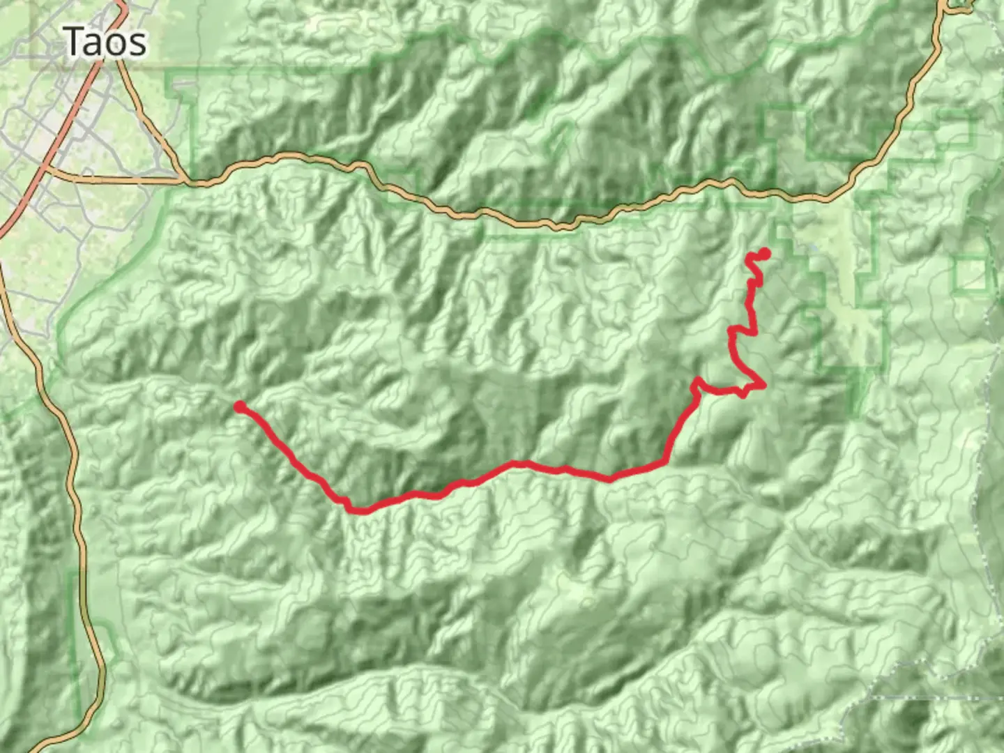 An image depicting the trail Garcia Park and its surrounding area.