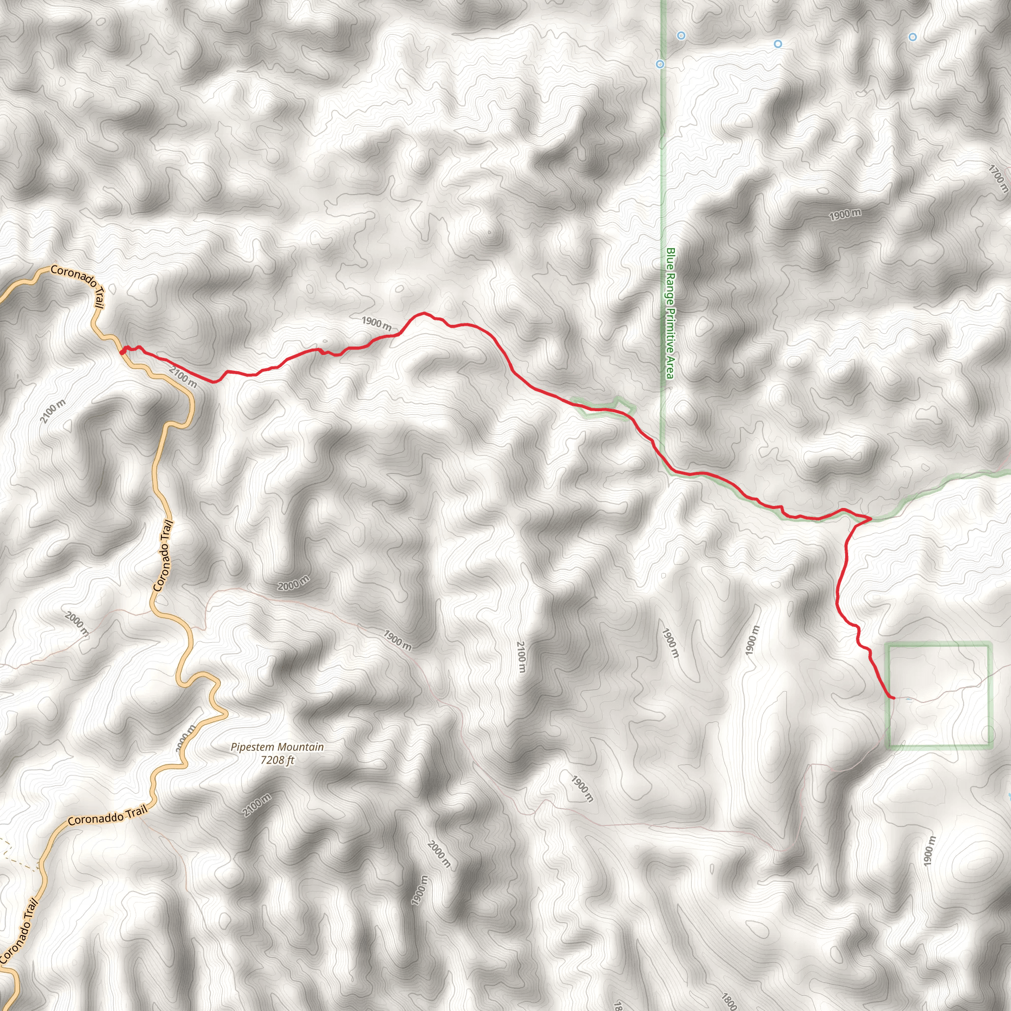 Burns Trail via Ad Bar Trail mobile static map