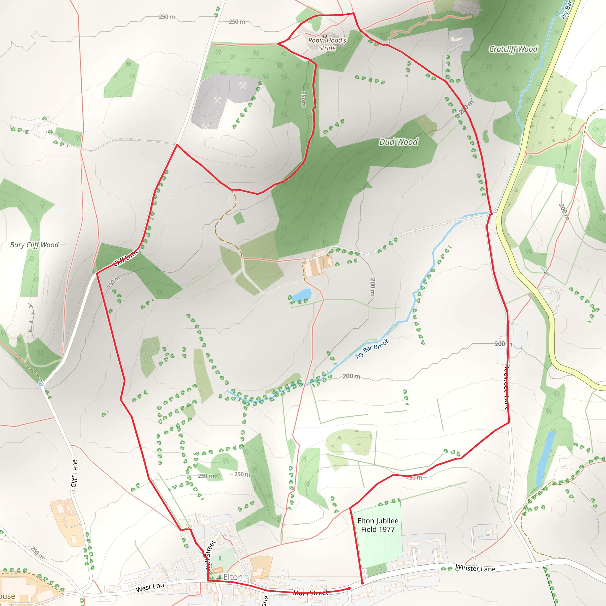 Robin Hood's Stride Loop from Elton mobile static map