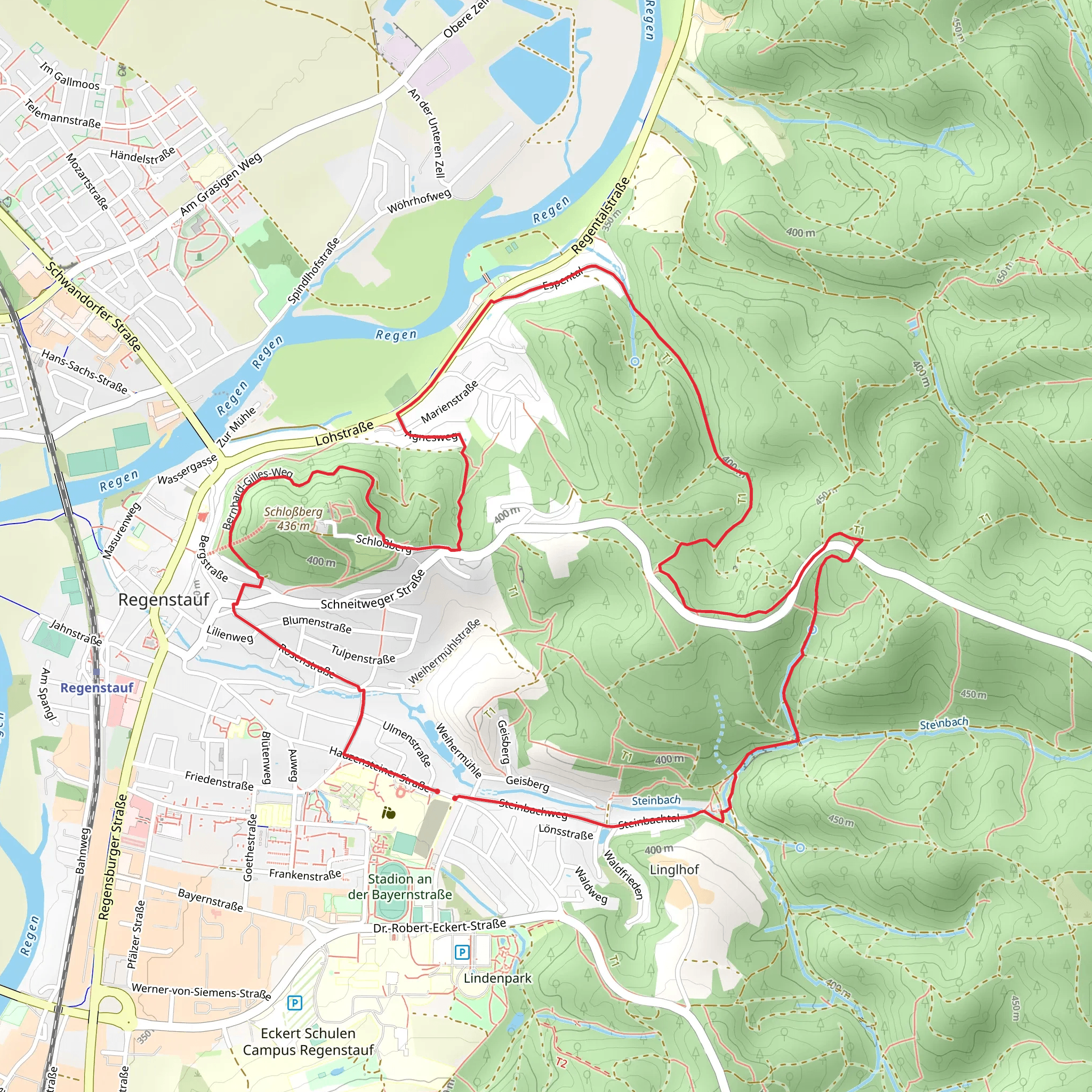 Hasenweg and Spechtweg Loop mobile static map