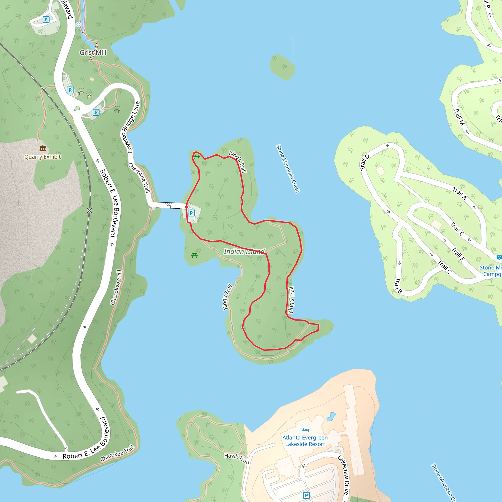 Indian Island Loop mobile static map