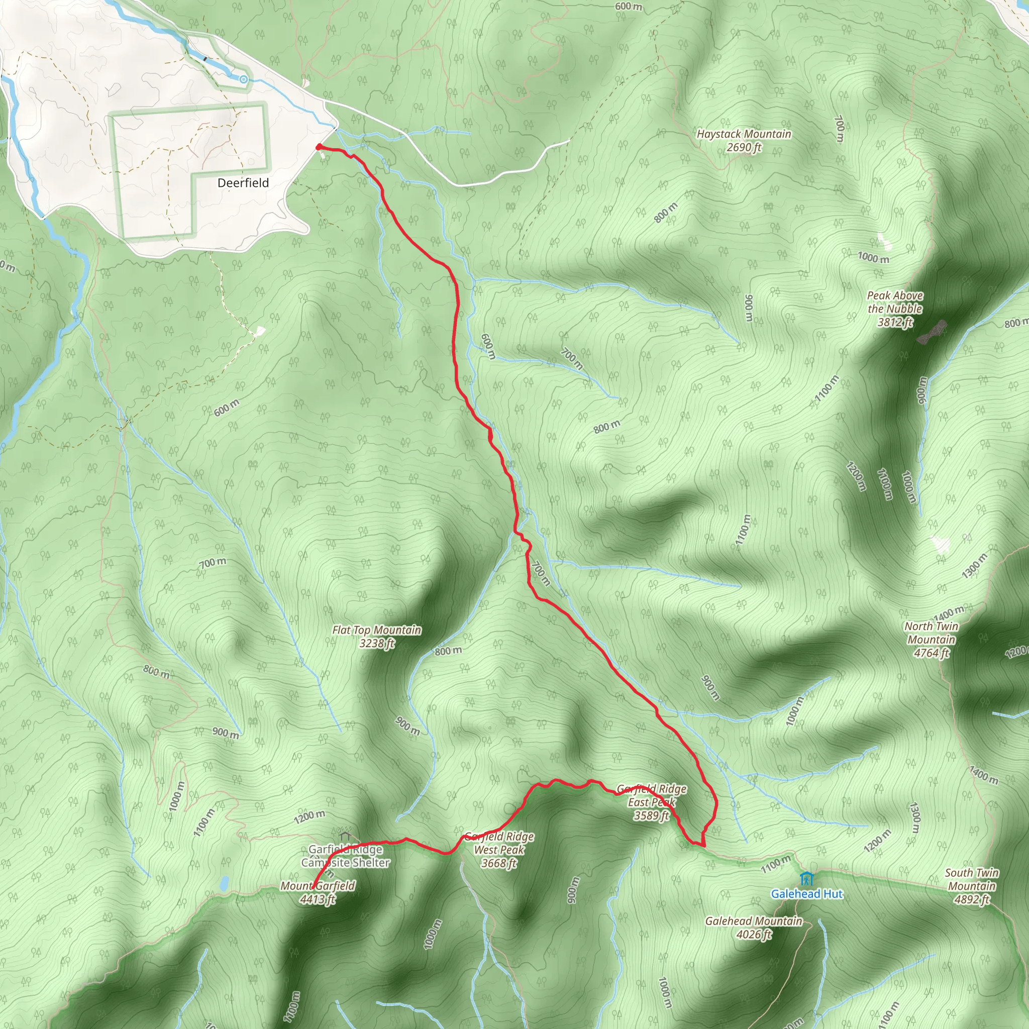 Mount Garfield via Gale River Trail mobile static map