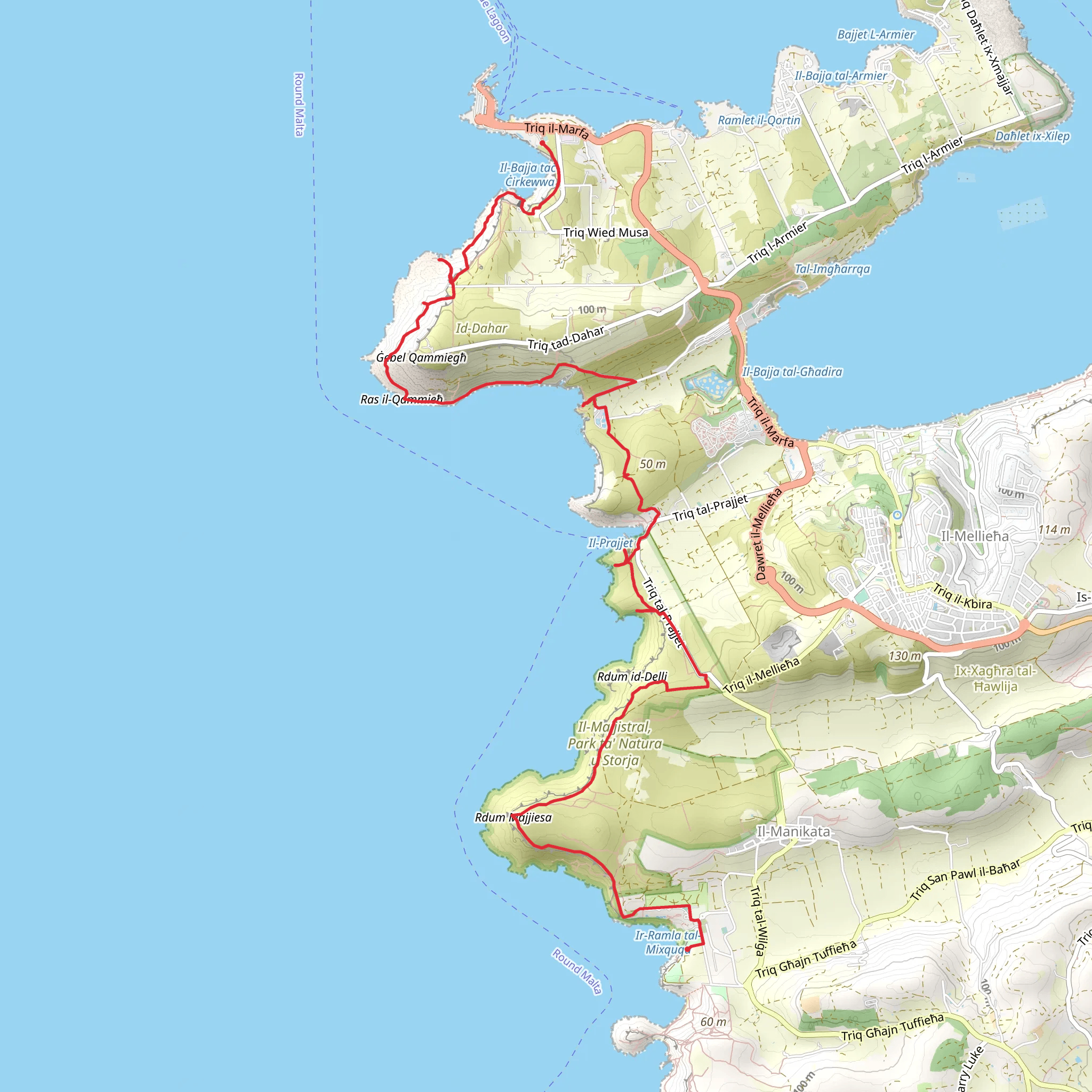 Top to Golden Bay mobile static map