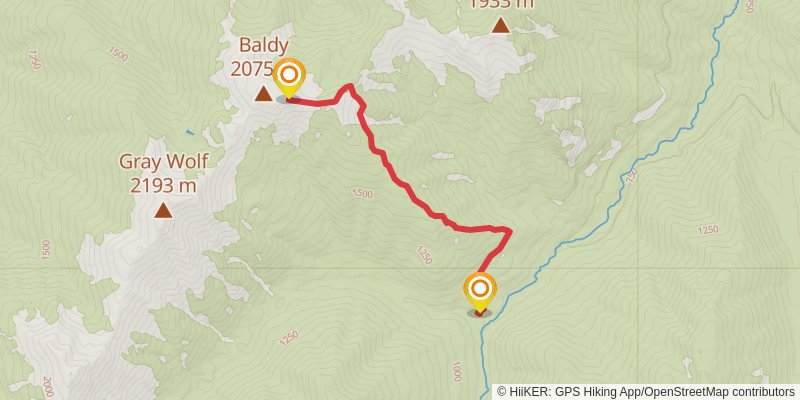 Royal Basin spur 1 Map