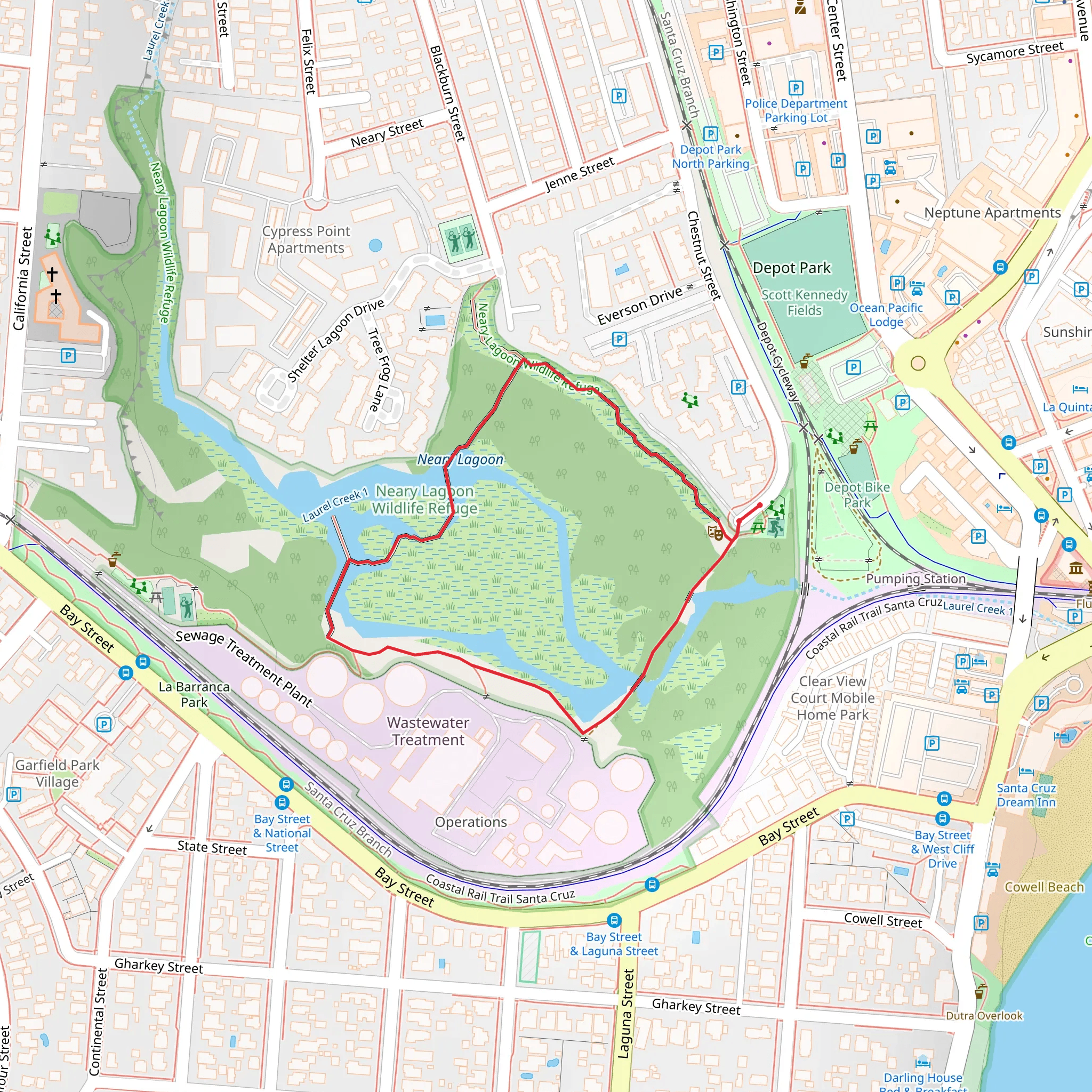 Laurel Creek Loop from Chestnut Park mobile static map