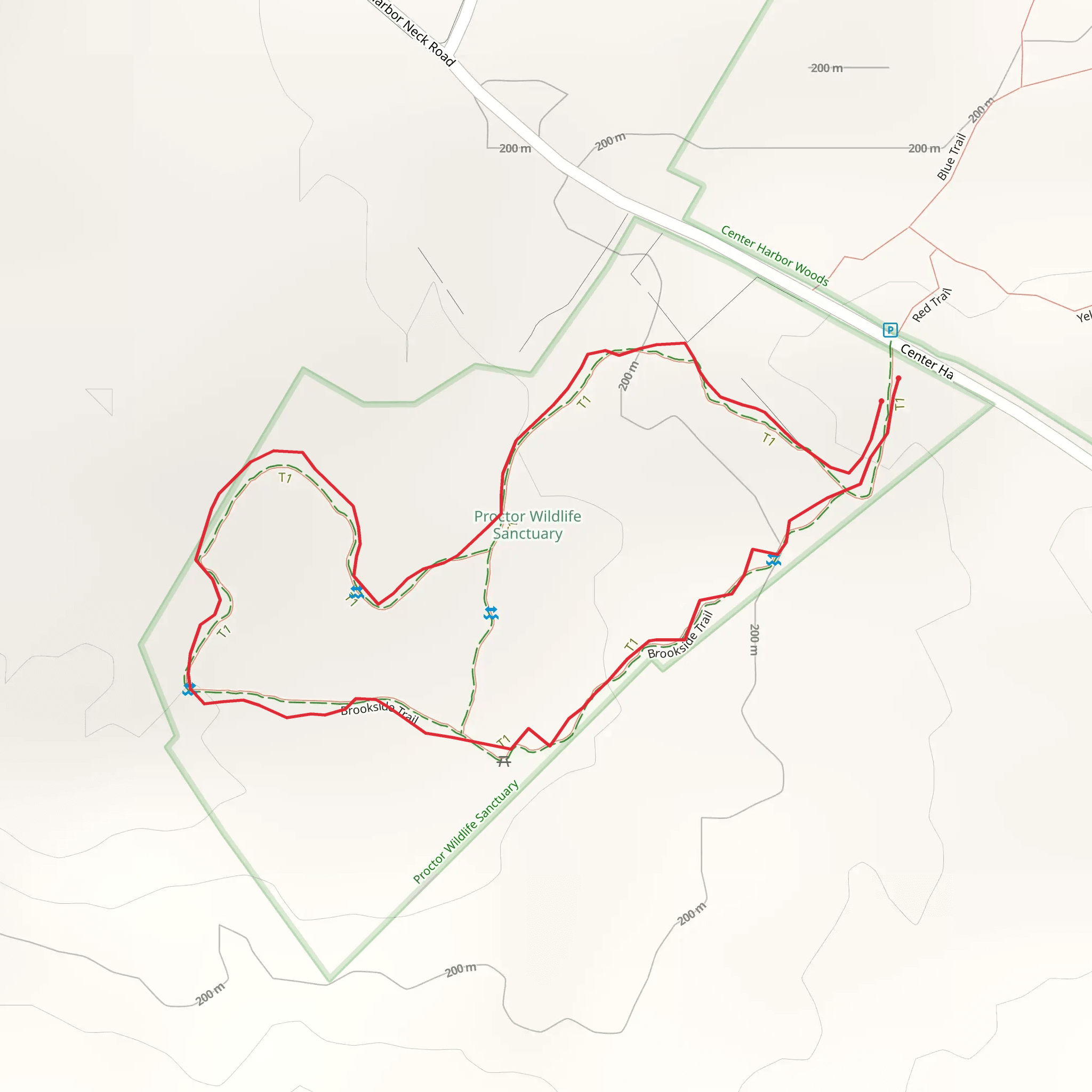 Proctor Wildlife Sanctuary Loop mobile static map