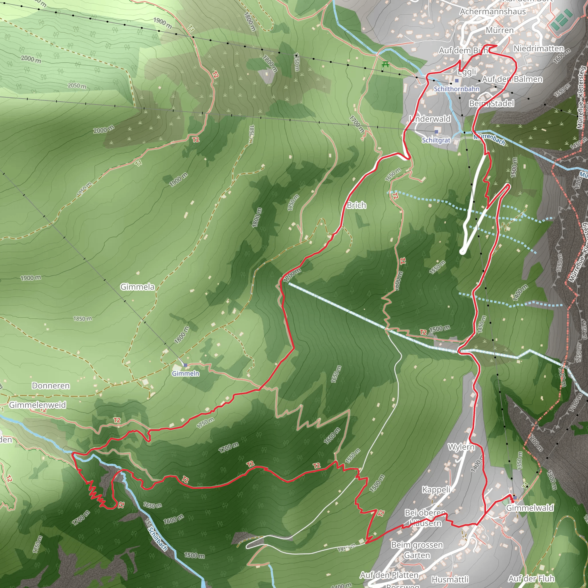 Gimmelwald - Mürren mobile static map