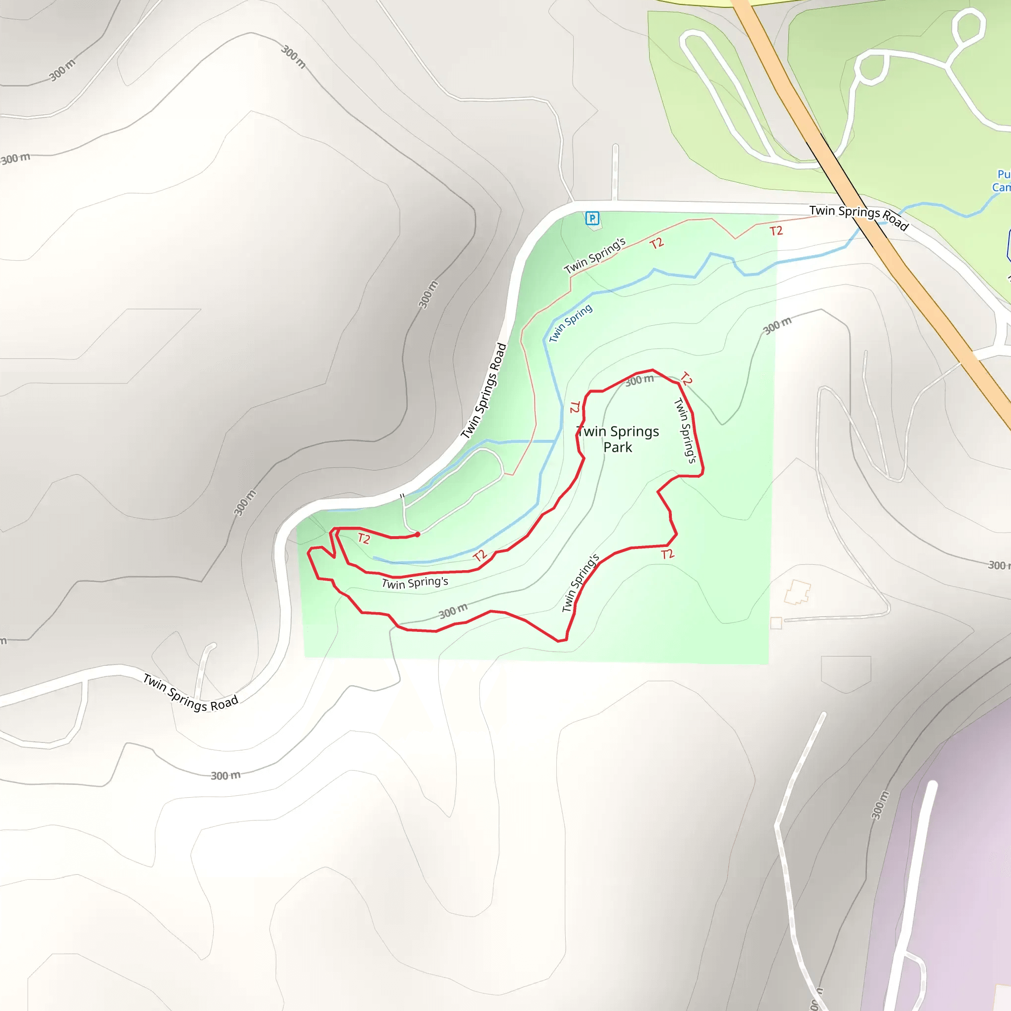 Twin Spring's Loop mobile static map