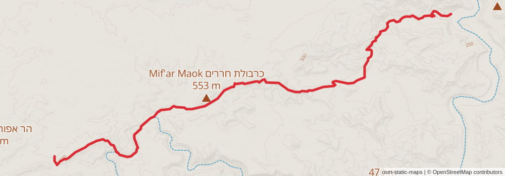 Israel National Trail stage 45 Map