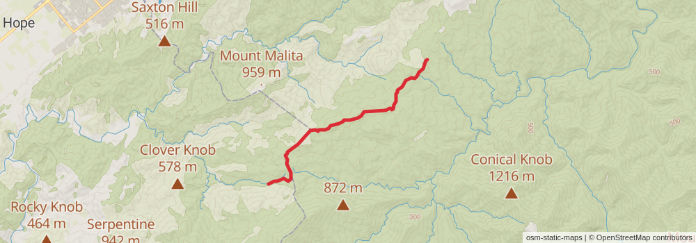 Te Araroa South Island stage 9 Map
