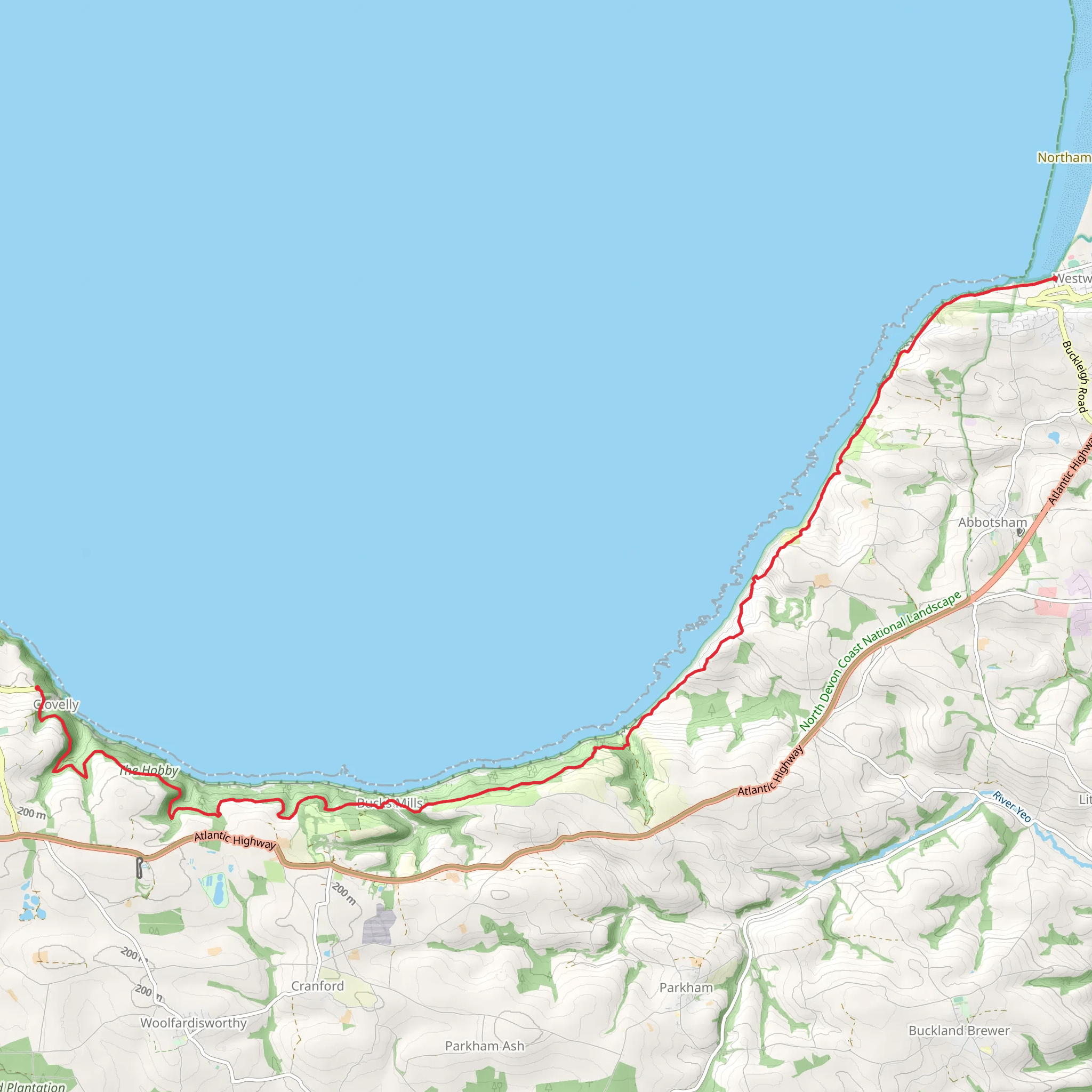 Bucks Valley Wood and Sloo Wood via End to End Trail mobile static map