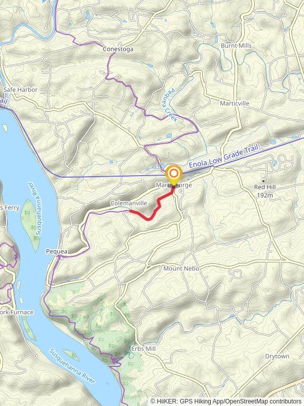 Pequea Creek from Martic Forge Road Out and Back