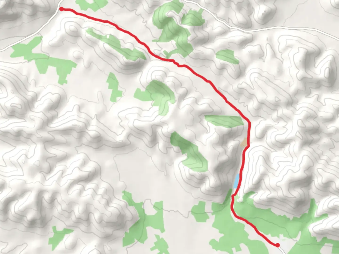 An image depicting the trail Route from El Cristo to Piedralá PR CR 23 and its surrounding area.