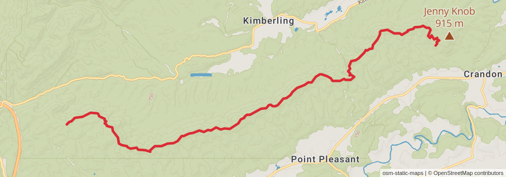 American Perimeter Trail - Southern Appalachian Primary stage 35 Map