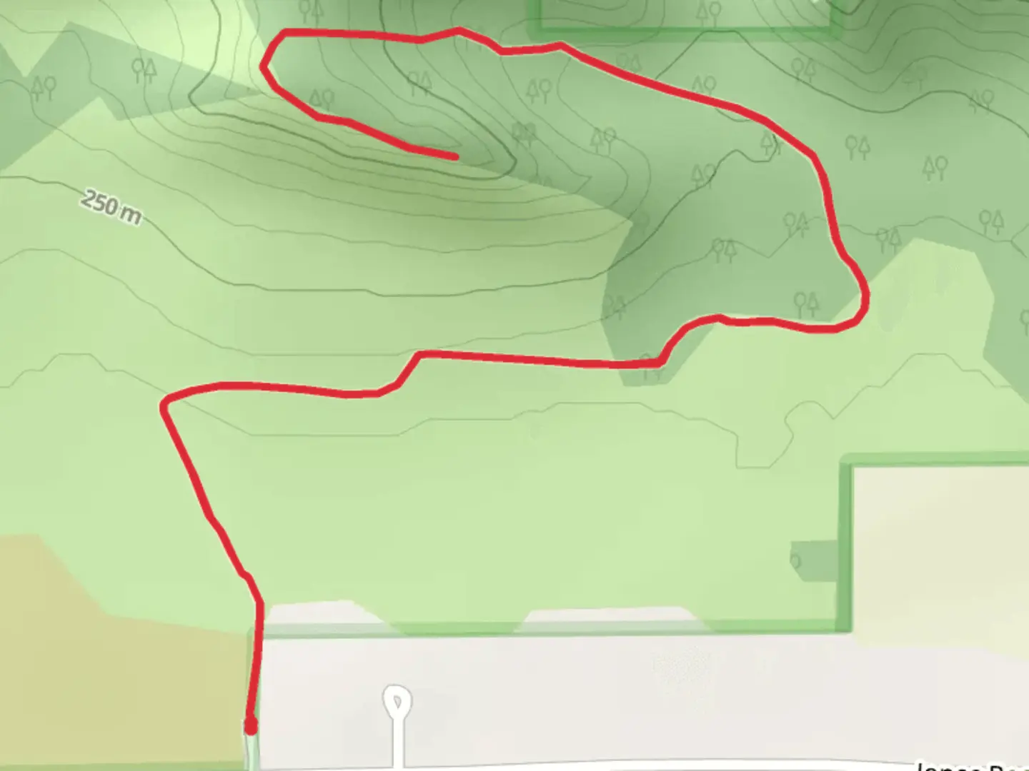 An image depicting the trail Spring Green Preserve and its surrounding area.