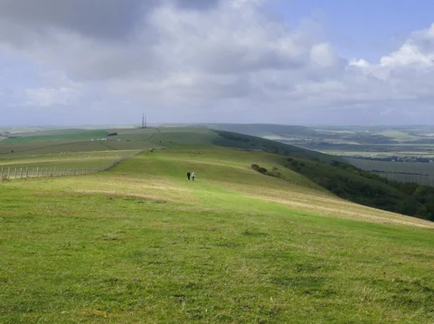 An image depicting the trail Bishopstone, Firle Beacon and Blackcap Hill Loop and its surrounding area.