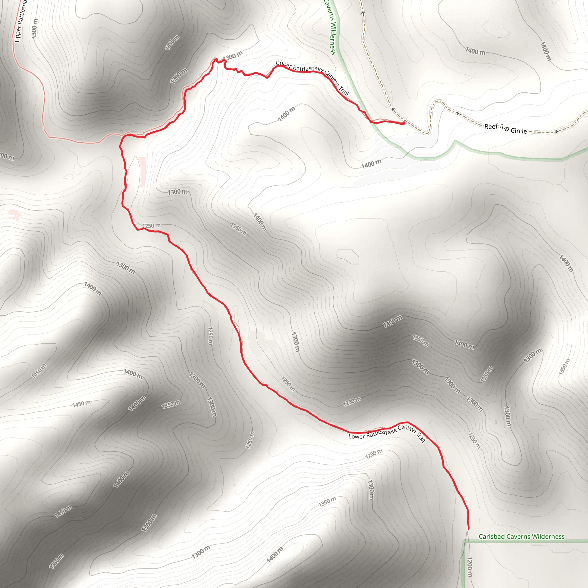 Rattlesnake Canyon Trail mobile static map