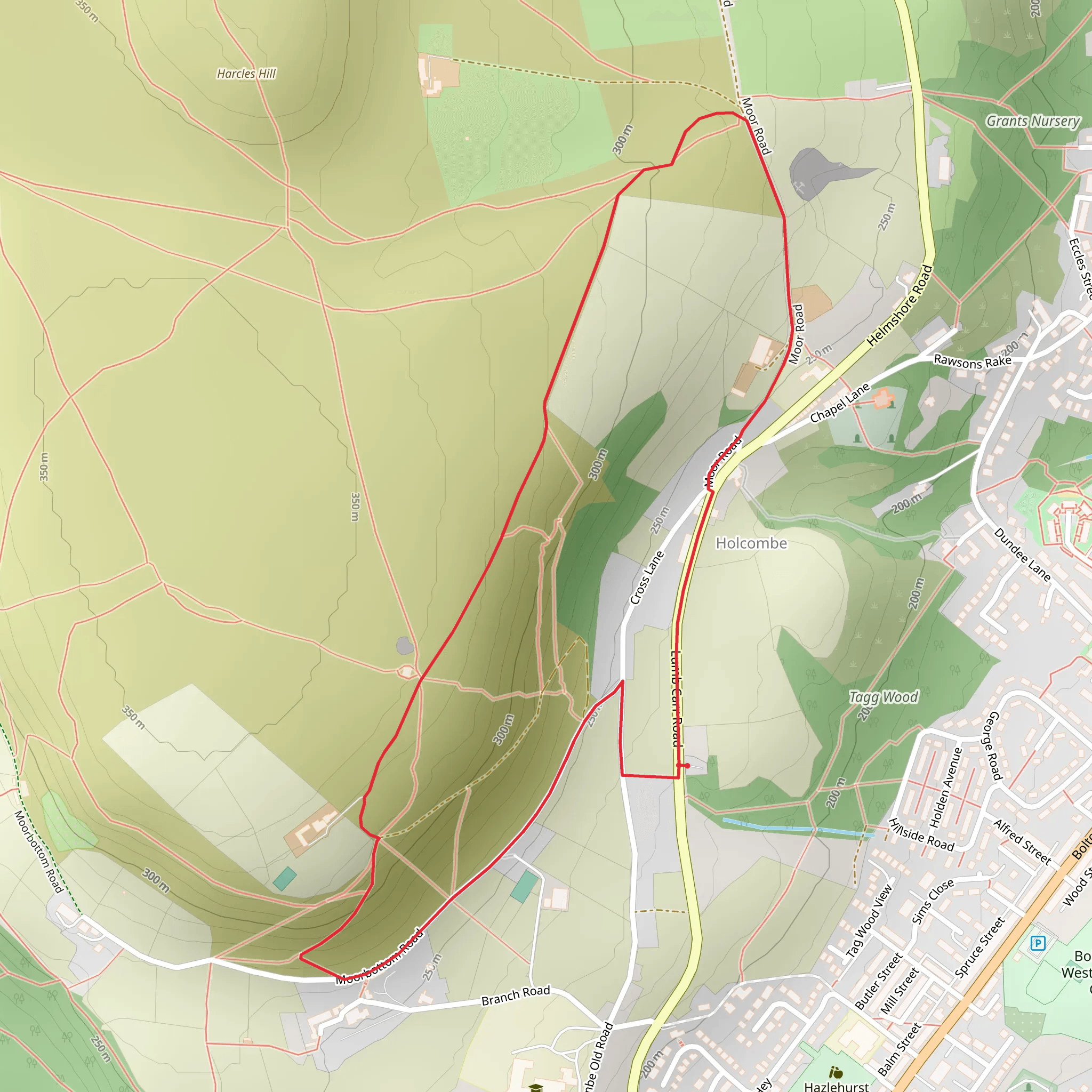 Shoulder of Mutton and Peel Tower Loop mobile static map