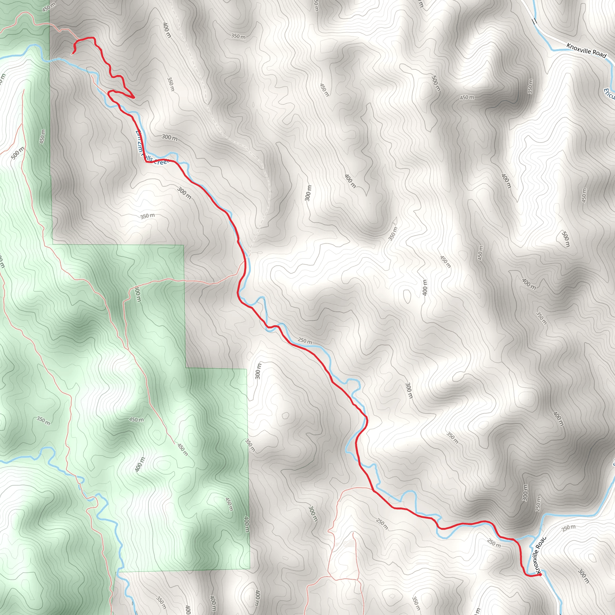 Zim Zim Falls Trail mobile static map