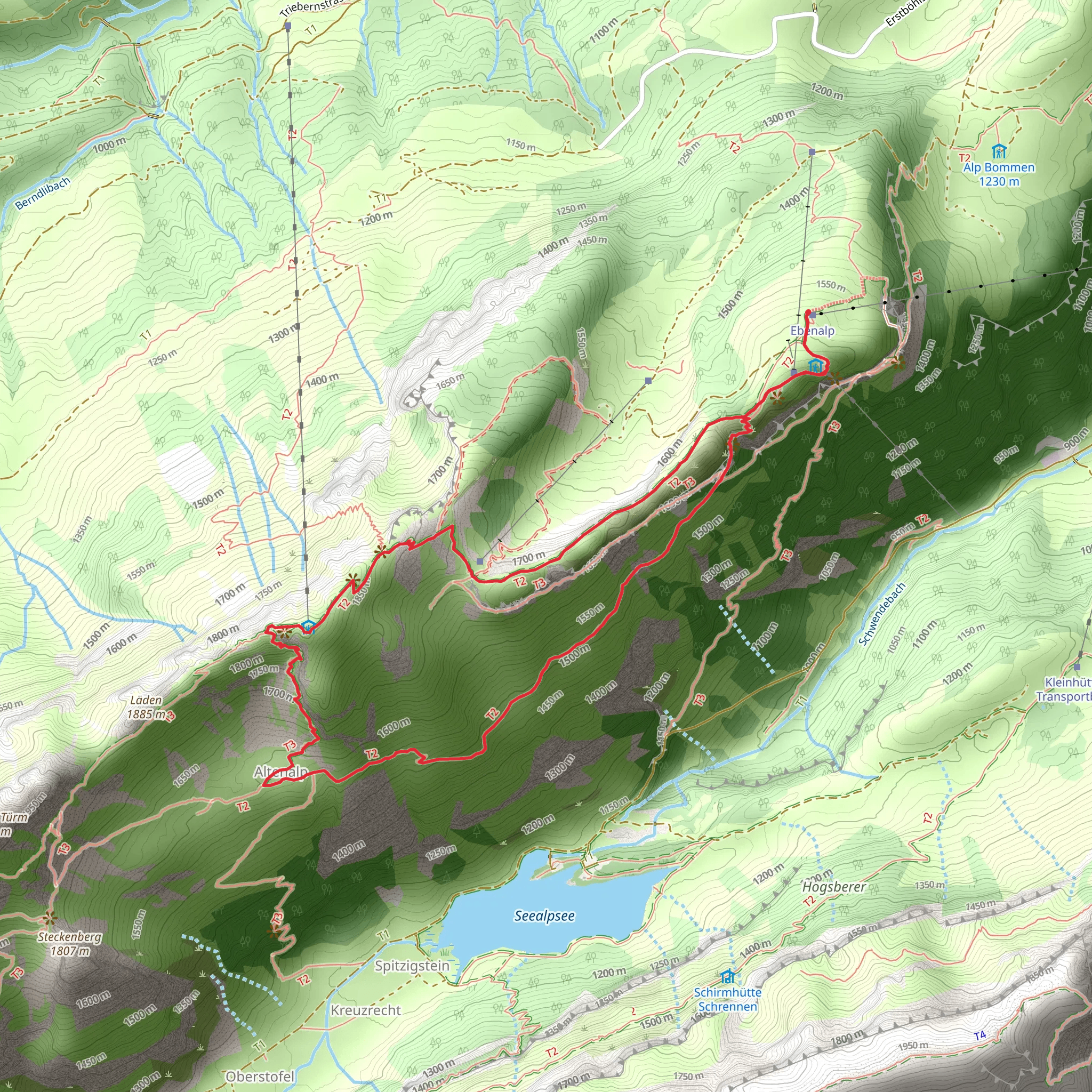 Ebenalp - Schäfler - Ebenalp mobile static map