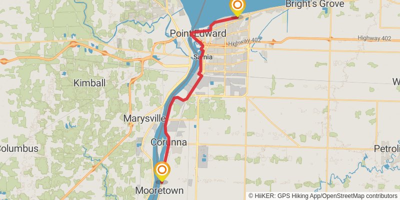 Waterfront Trail stage 65 Map