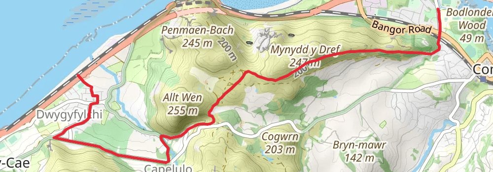 Wales Coast Path alt 1 Map